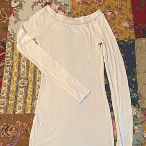 Sparkling White Tunic Long Sleeve Knit Top